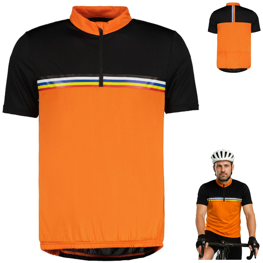 RUKKA - Ruissalo Herren kurzarm Trikot Radshirt Sportshirt, orange