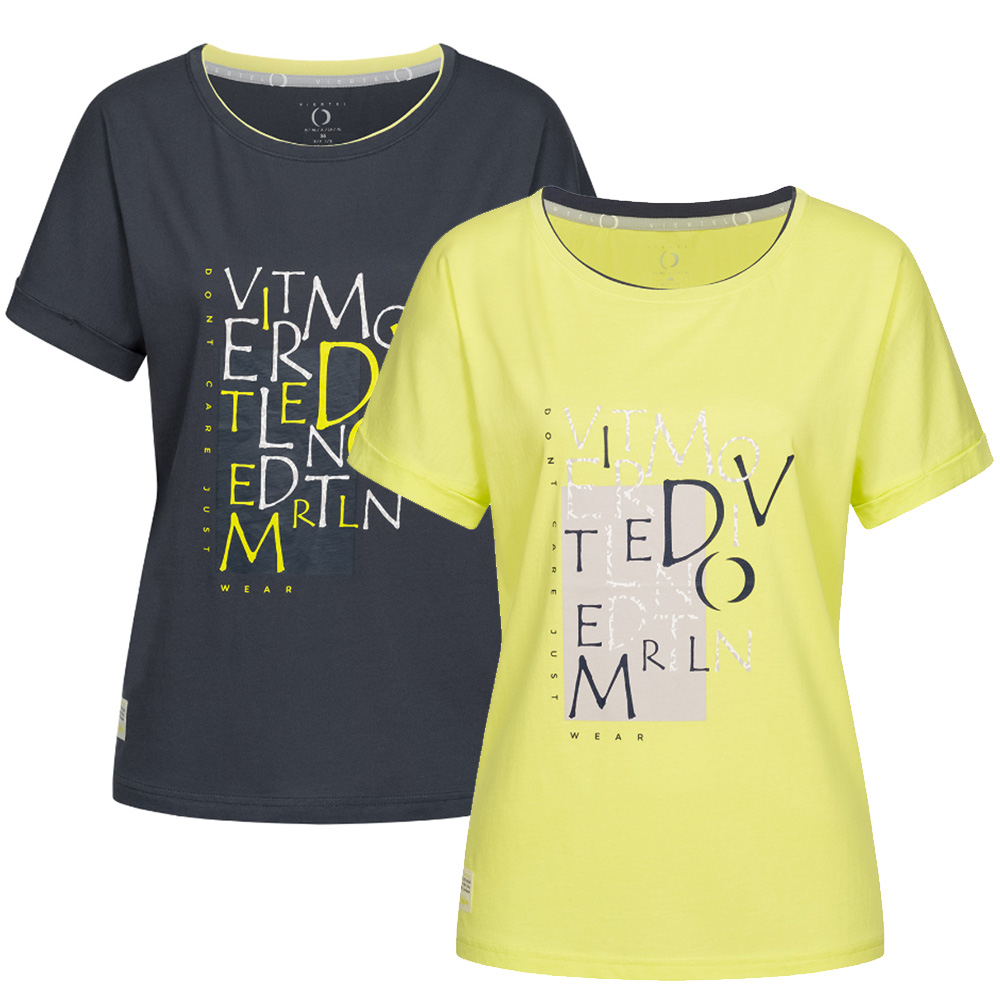 Viertel Mond - modisches Kurzarm Damen T-Shirt aus Mischgewebe - Gaia