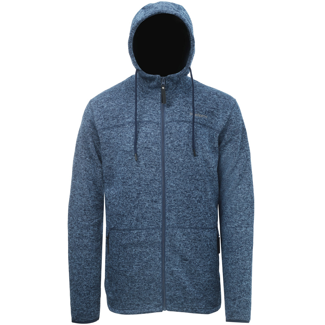 True North - Herren Fleecejacke mit Kapuze, mid blue