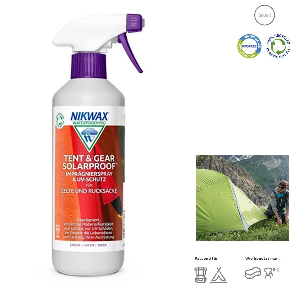 NIKWAX Tent & Gear SolarProof: Reinigen, Schützen, Leben verlängern