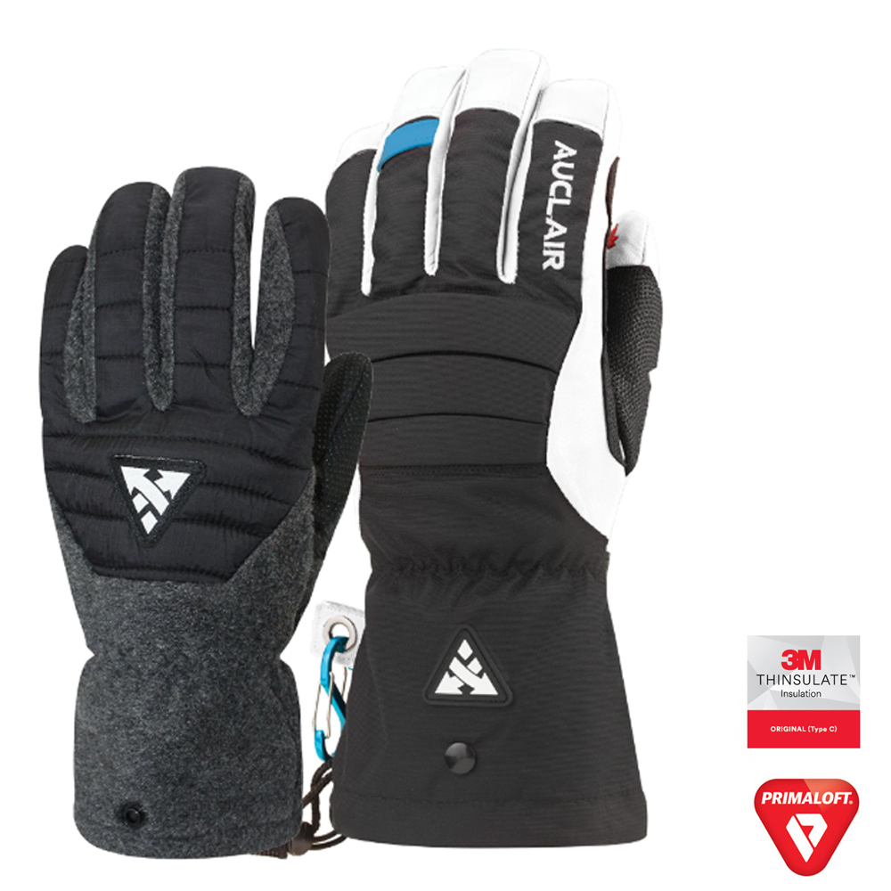 Auclair - ALPHA BETA Leder Winterhandschuhe mit Innenhandschuhe, weiß