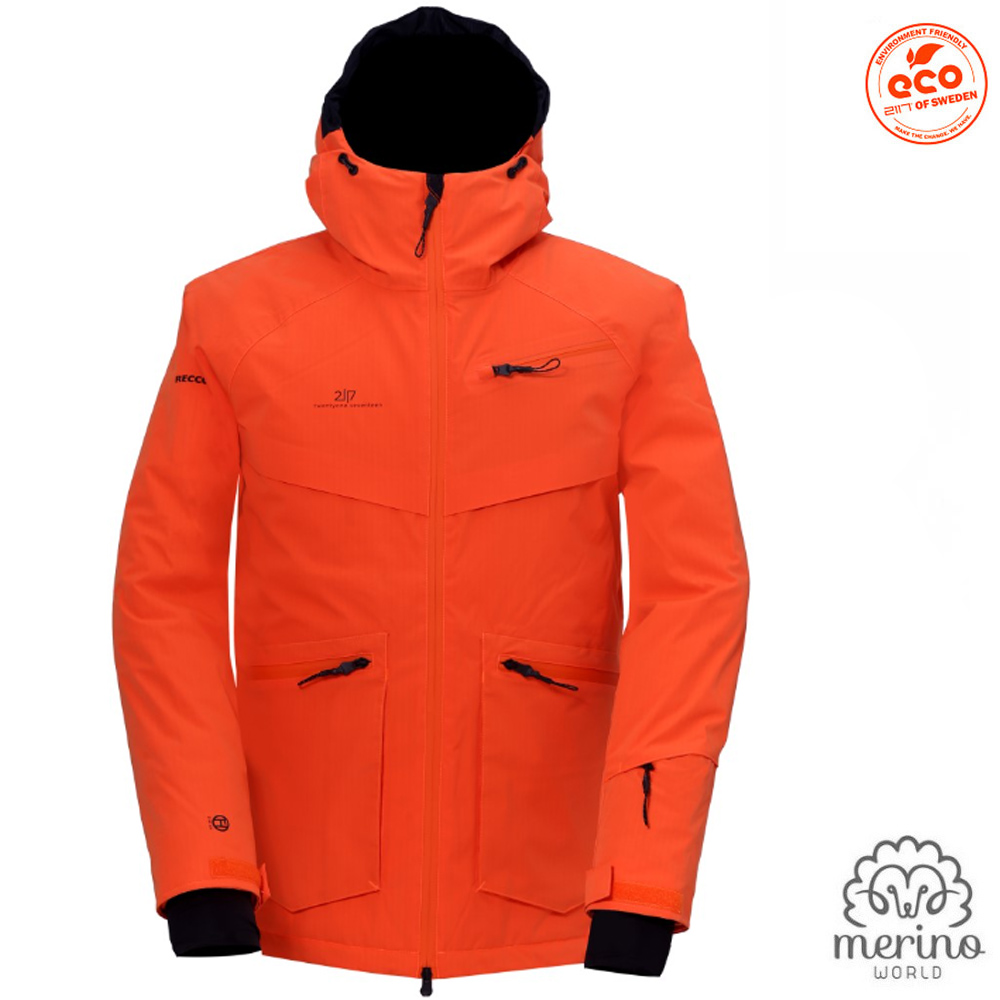 2117 of Sweden Nyhem Merino Skijacke 30.000 Winterjacke, orange