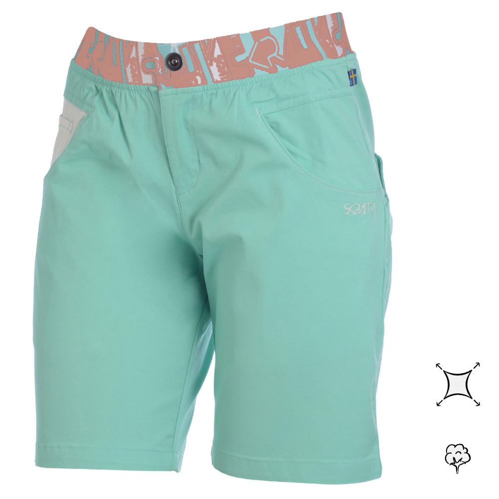 SKRATTA - Trekkingshorts Wandershorts Damen Skadi, brook green