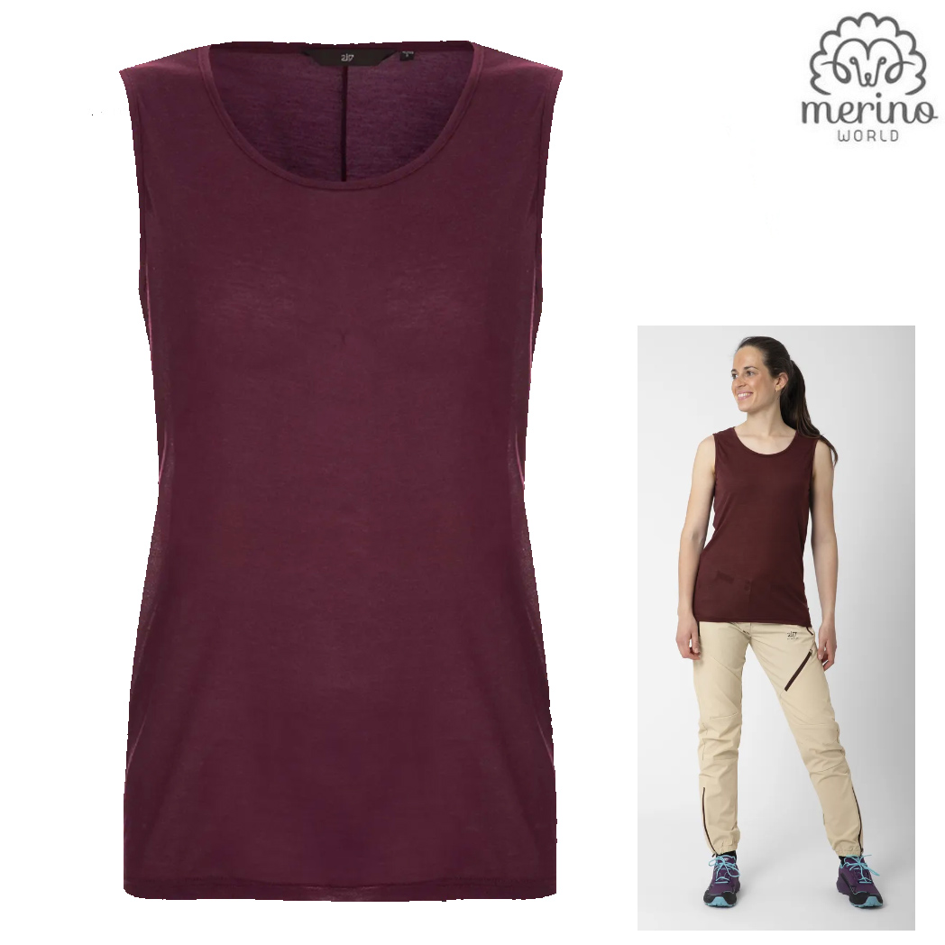 2117 of Sweden - Damen Merino Tank T-Shirt Flarken, lila