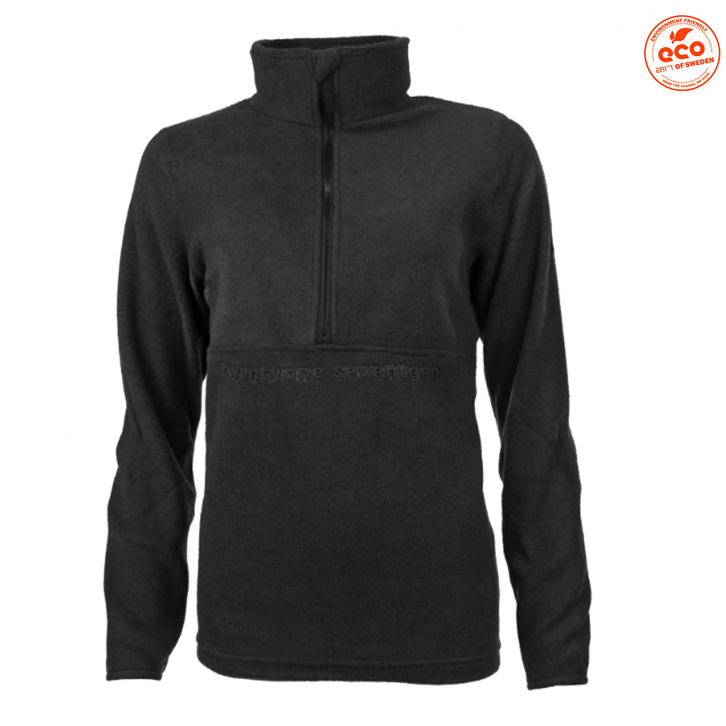 2117 of Sweden - Damen Microfleece Zip Trollebo, schwarz
