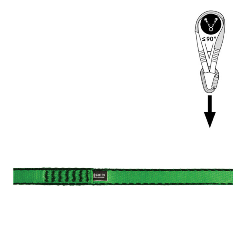 LACD - Bandschlinge Fixseil - 60cm, grün