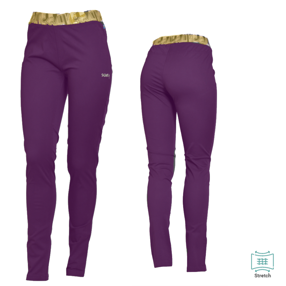 Skratta - Kaja lange Damen Outdoorhose Baumwoll Stretchhose, lila