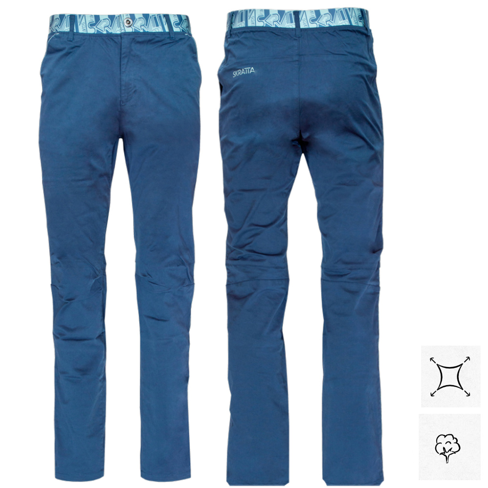 Skratta - KJELL Pant - lange Hose Stretch Klettern und Casual, blau