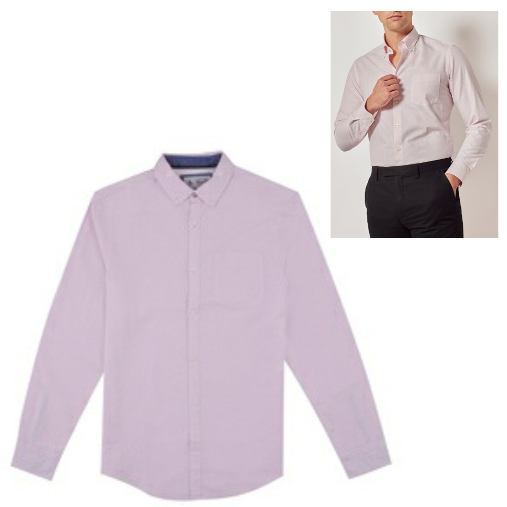 Original Penguin Blend Hemd Langarmhemd Baumwolle mit Kragen