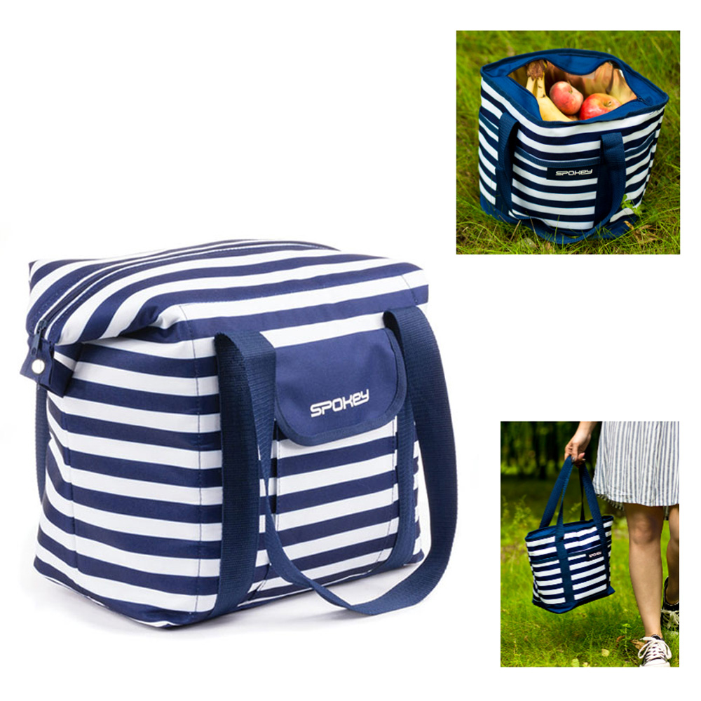 Spokey - San Remo - Isolier Strandtasche Bag - blau weiß