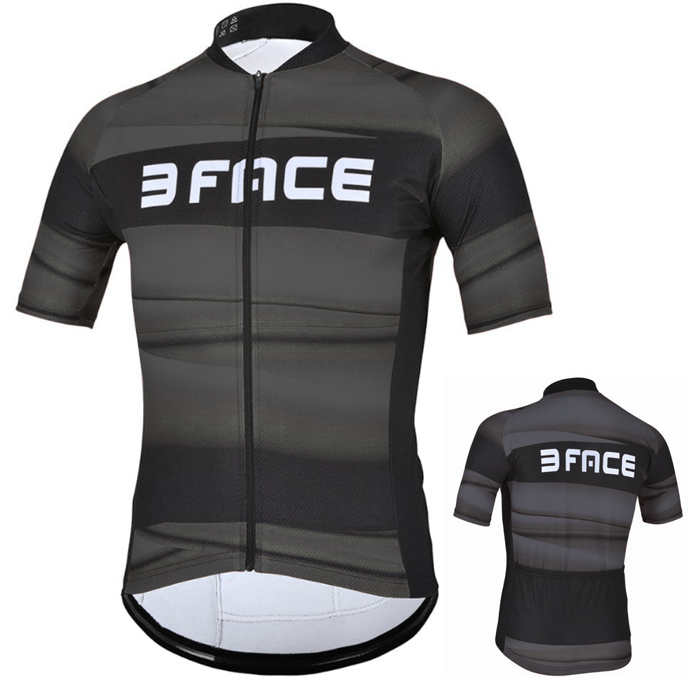 3Face - hochwertiges Kurzarm Radtrikot SPICY - Made in Italy, blk