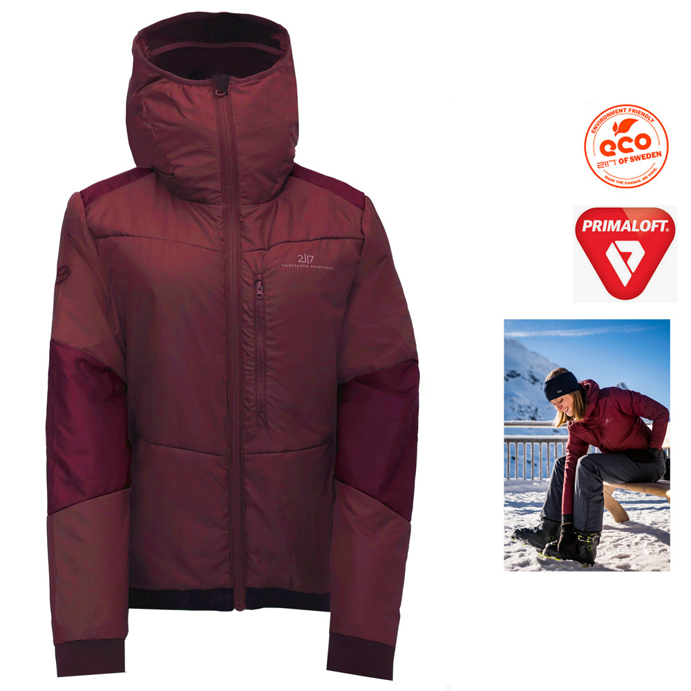 2117 of Sweden - ECO HULT LS - Damen Primaloft Winterjacke, wine red
