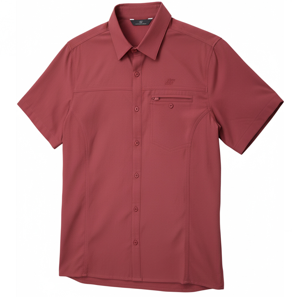 2117 of Sweden - Original Herren Hemd Outdoor kurzarm, weinrot