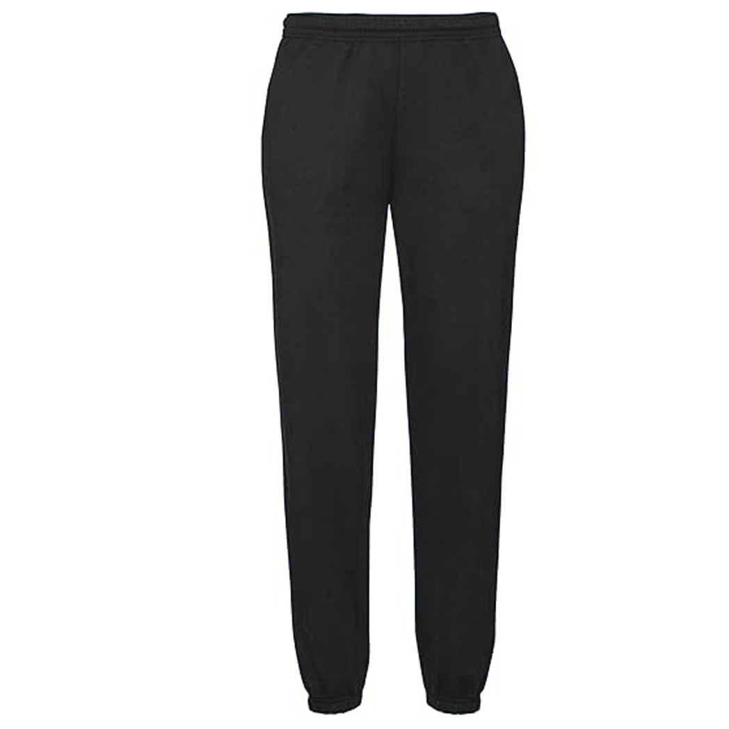 BERGA - leichte, bequeme Jogginghose Sporthose RIB, schwarz