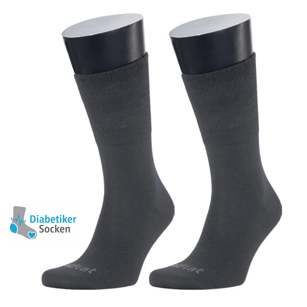 Talflat - Diabetiker Socken - Wellness Komfort und Sicherheit, grau