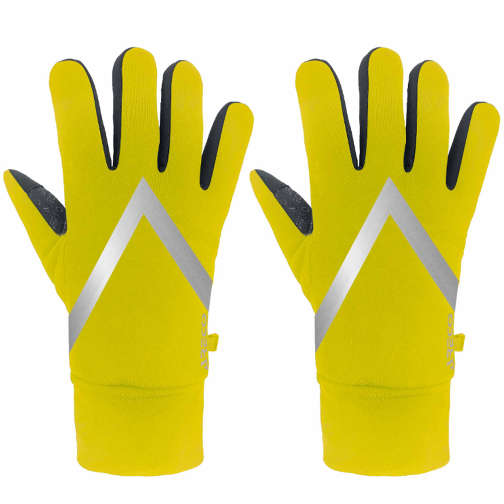 ARECO - wasserdichte Softshell Stretchhandschuhe Neon Reflective