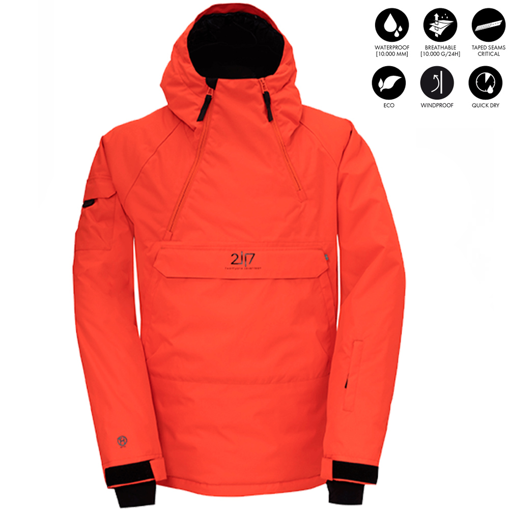 2117 of Sweden Liden Anorak / Skijacke – 10.000 mm Wassersäule, orange
