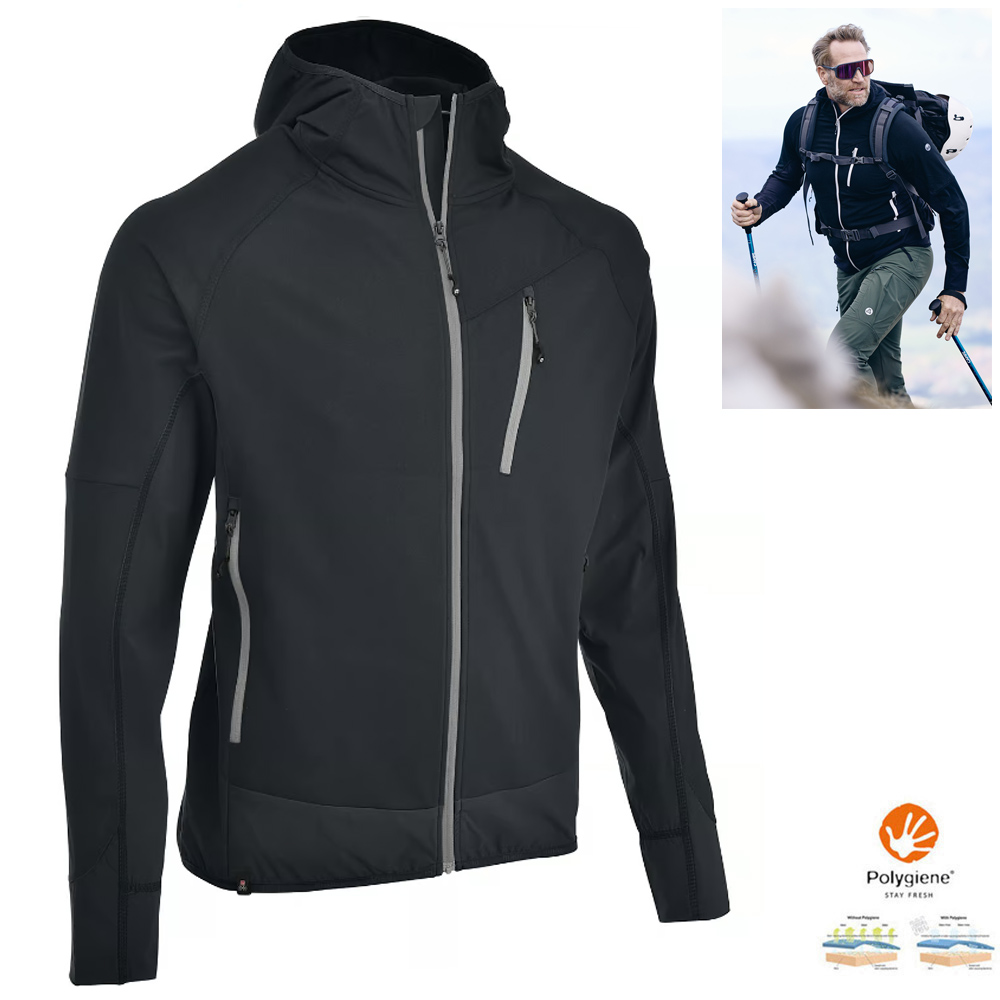 Maul - Kronplatz funktionelle Sport Outdoorjacke Fleecejacke, schwarz