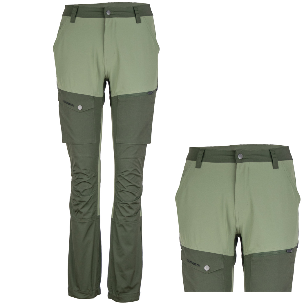 True North Damen Outdoorhose HPC robust, elastisch & funktional, grün