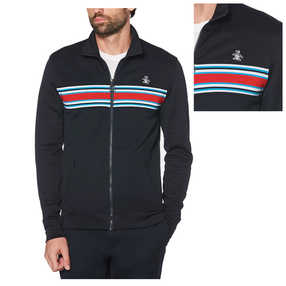 ORIGINAL PENGUIN - Herren Track Jacke Sportjacke, navy