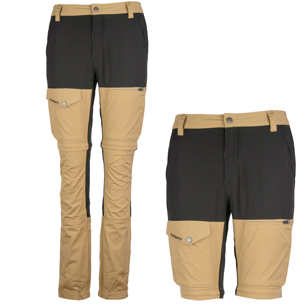 True North – Damen HPC Outdoor Pant mit Zip-Off-Funktion, blk beige