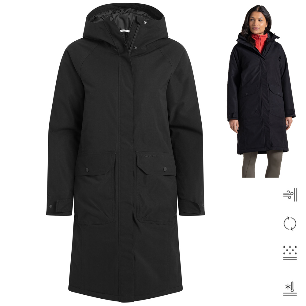 Craghoppers - warmer wasserdichter Outdoormantel Rosalind II, blk