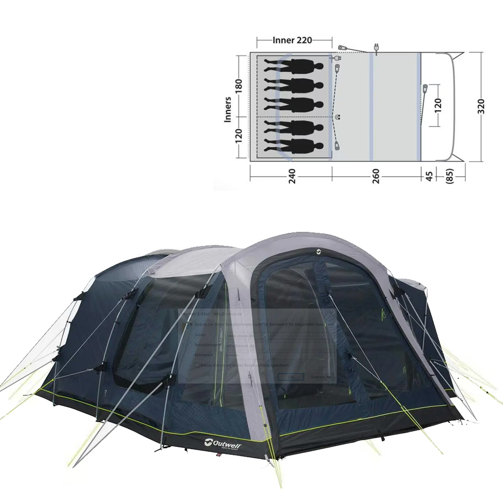 OUTWELL - NEVADA 5 Pro - 5-Personen Zelt mit 2 Schlafkabinen