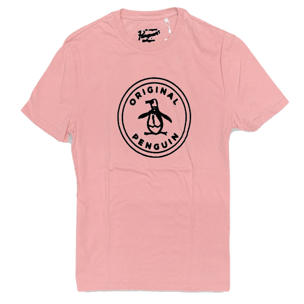 Penguin - LOGO STAMP T-Shirt aus Bio Baumwolle, impatiens pink