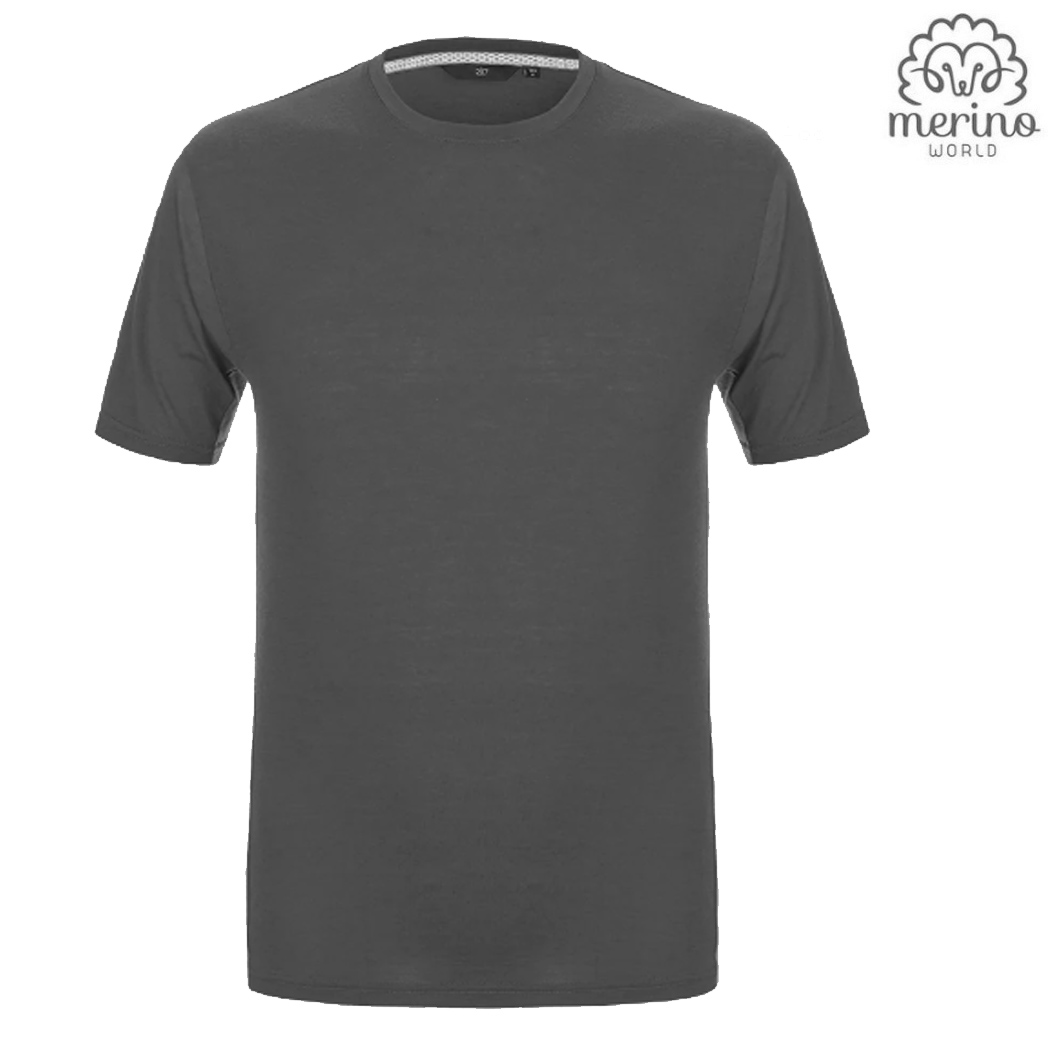 2117 of Sweden - Herren Merino T-Shirt Flarken, grau