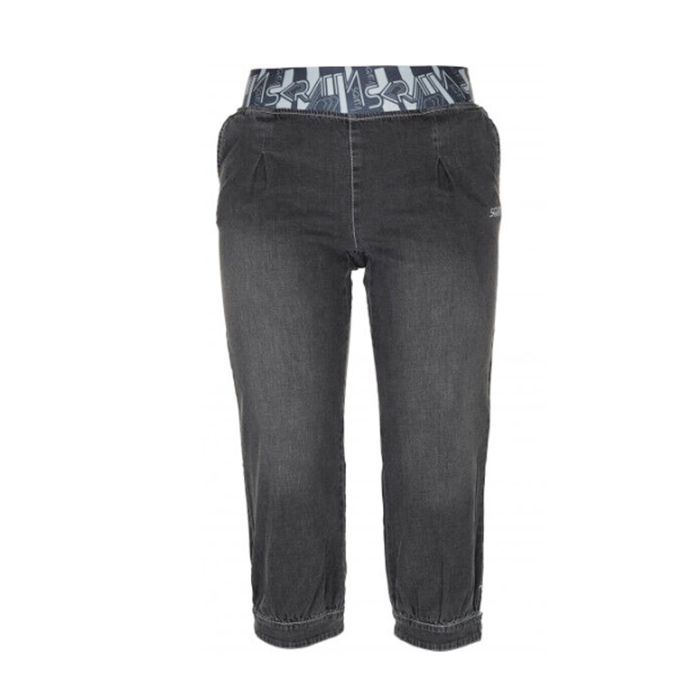 Skratta Zoe 3/4 Pant Damen Stretch-Kletterhose & Freizeit-Capri, grau