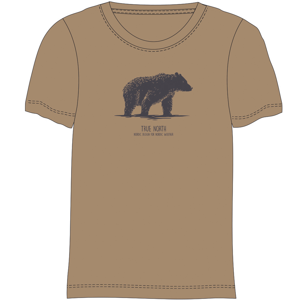 TRUE NORTH - Herren T-Shirt Baumwolle, khaki