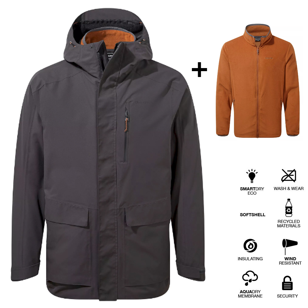 Craghoppers - Doppeljacke mit Fleece Innenjacke - Lorton 3 in 1 - Herren