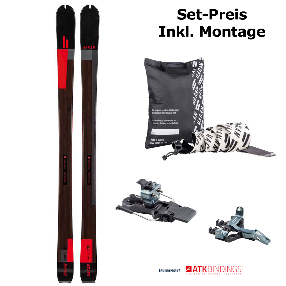 Tourenski Hagan Pure 83 + Hagan/ATK Pure 10 Bindung + Felle + Montage