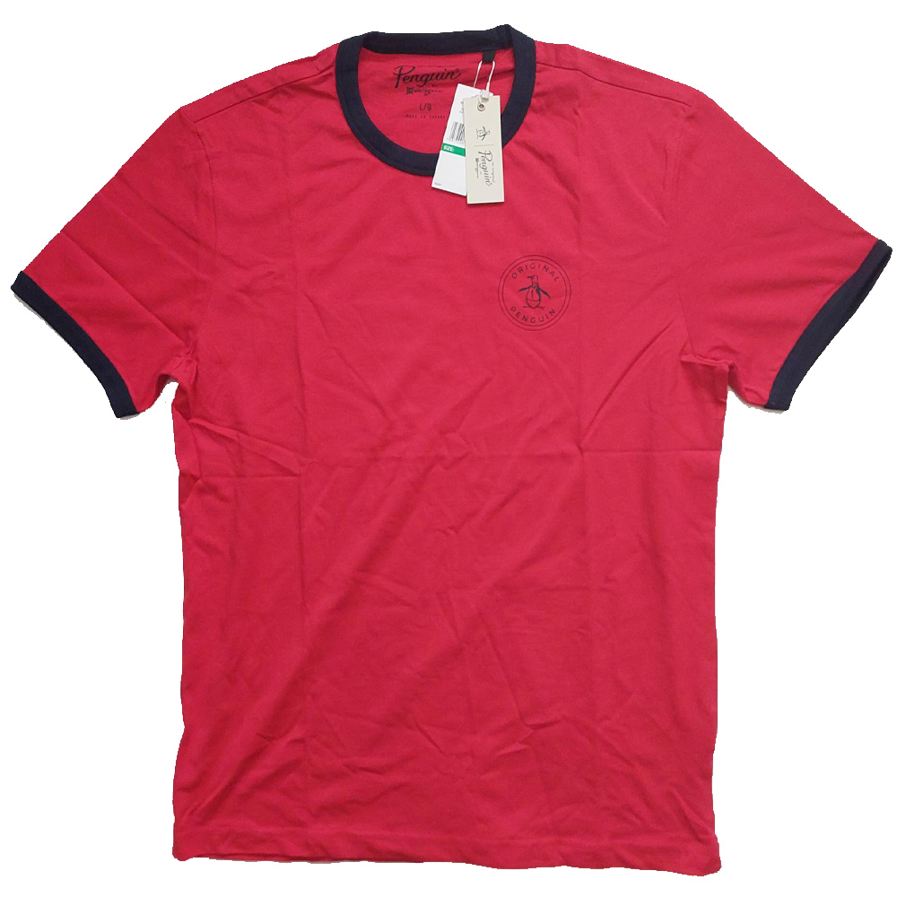 Penguin - T-Shirt aus Bio Baumwolle RETRO, rot