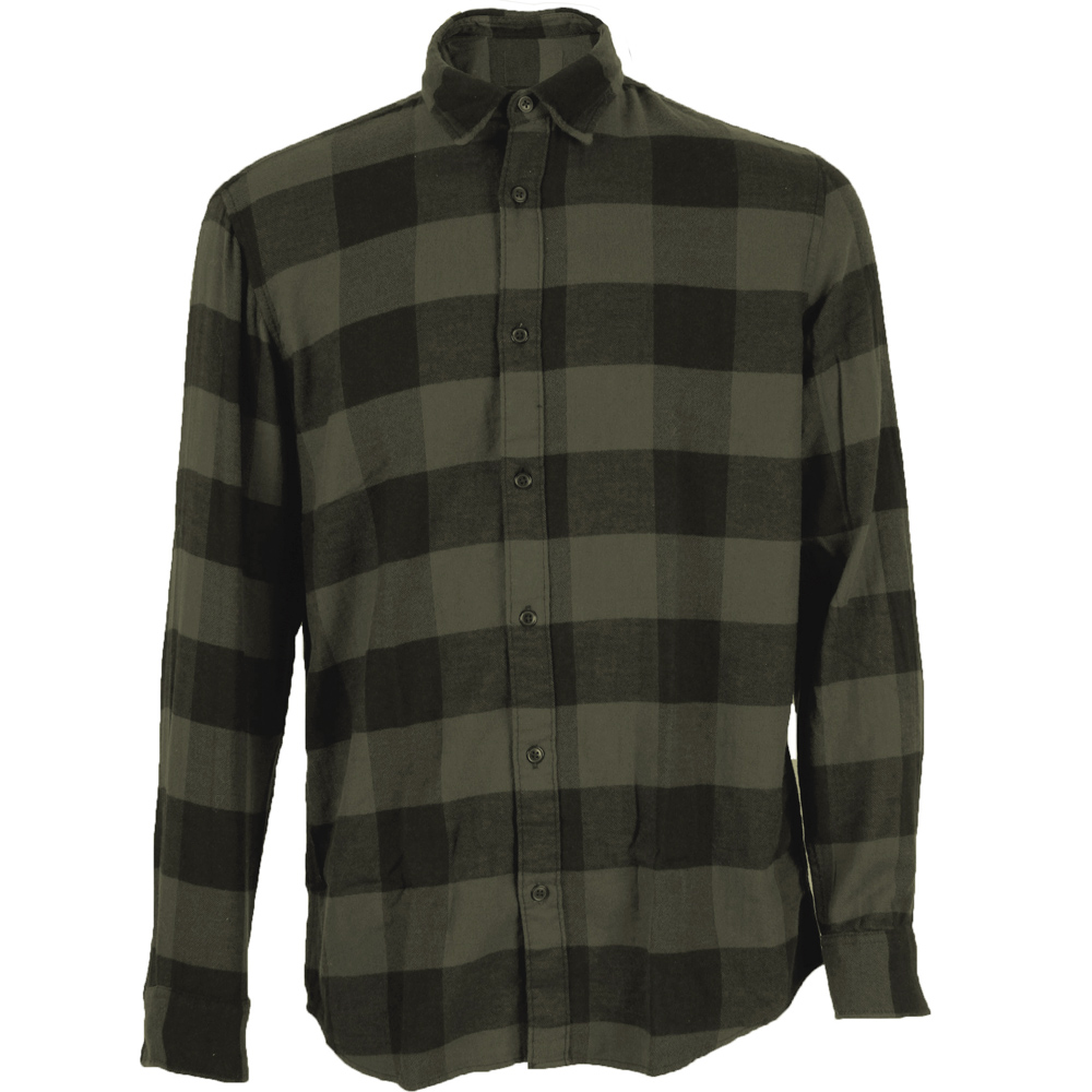 TRUE NORTH - Herren Performance Flannel Plaid L/S Hemd, green