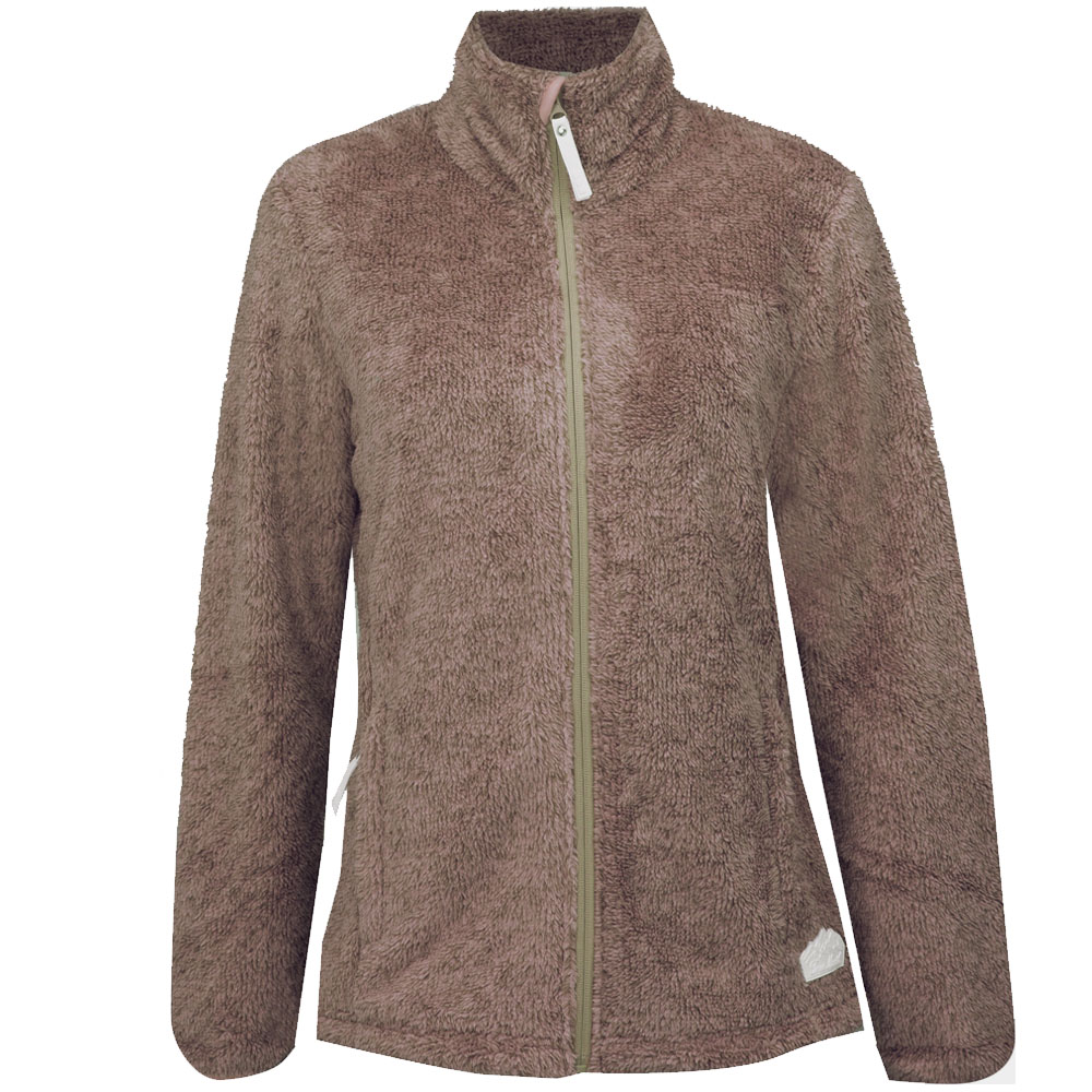 TRUE NORTH Damen Teddyfleecejacke warme Fleecejacke, bark brown