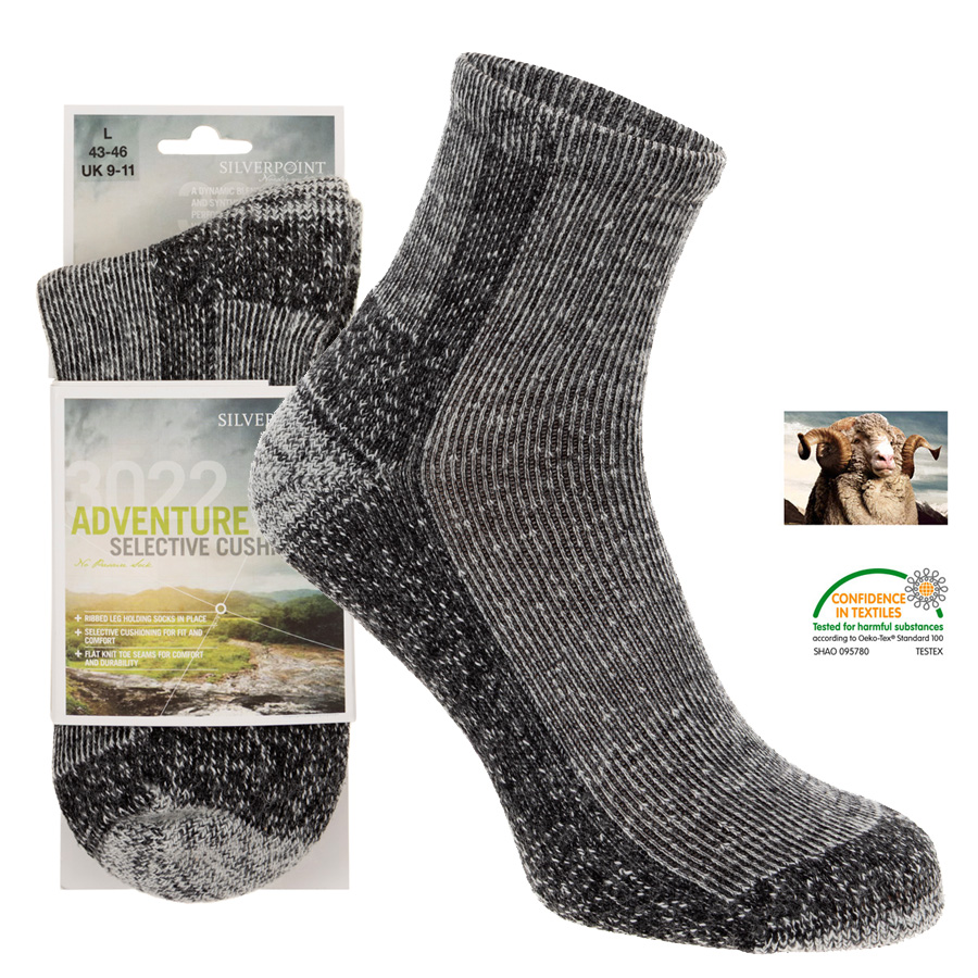 Silverpoint - Merino Socken Adventure Trek und Hausschuhe