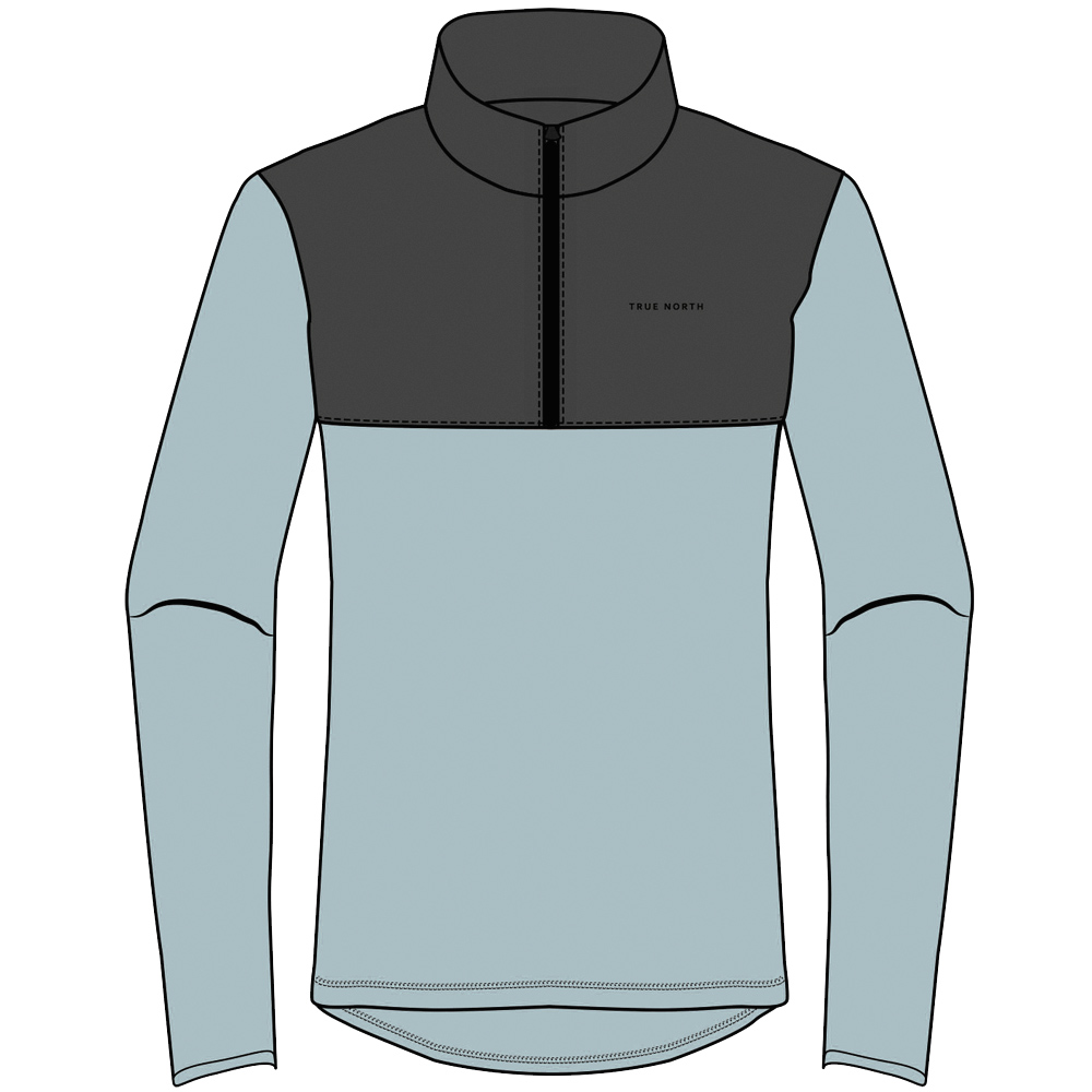 TRUE NORTH - Damen 2nd Layer Fleece Half Zip, blk blue