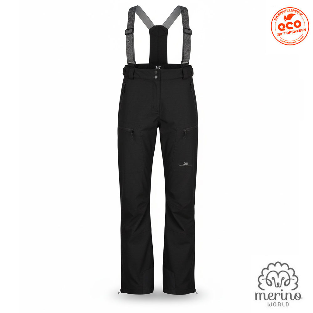2117 of Sweden - Merino Lanna Damen Skihose 20K wasserdicht, schwarz