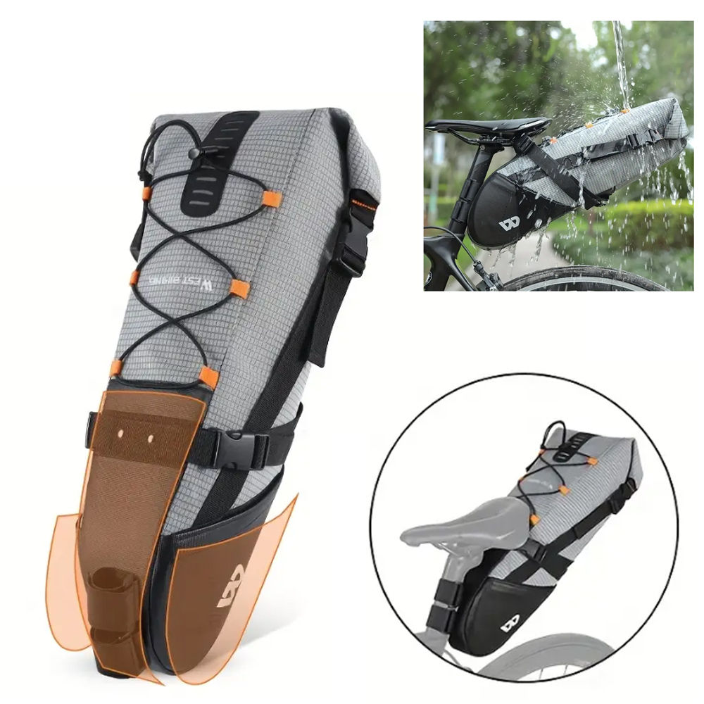 RAVU - große Satteltasche Gravel West Biking wasserdicht 10 Liter