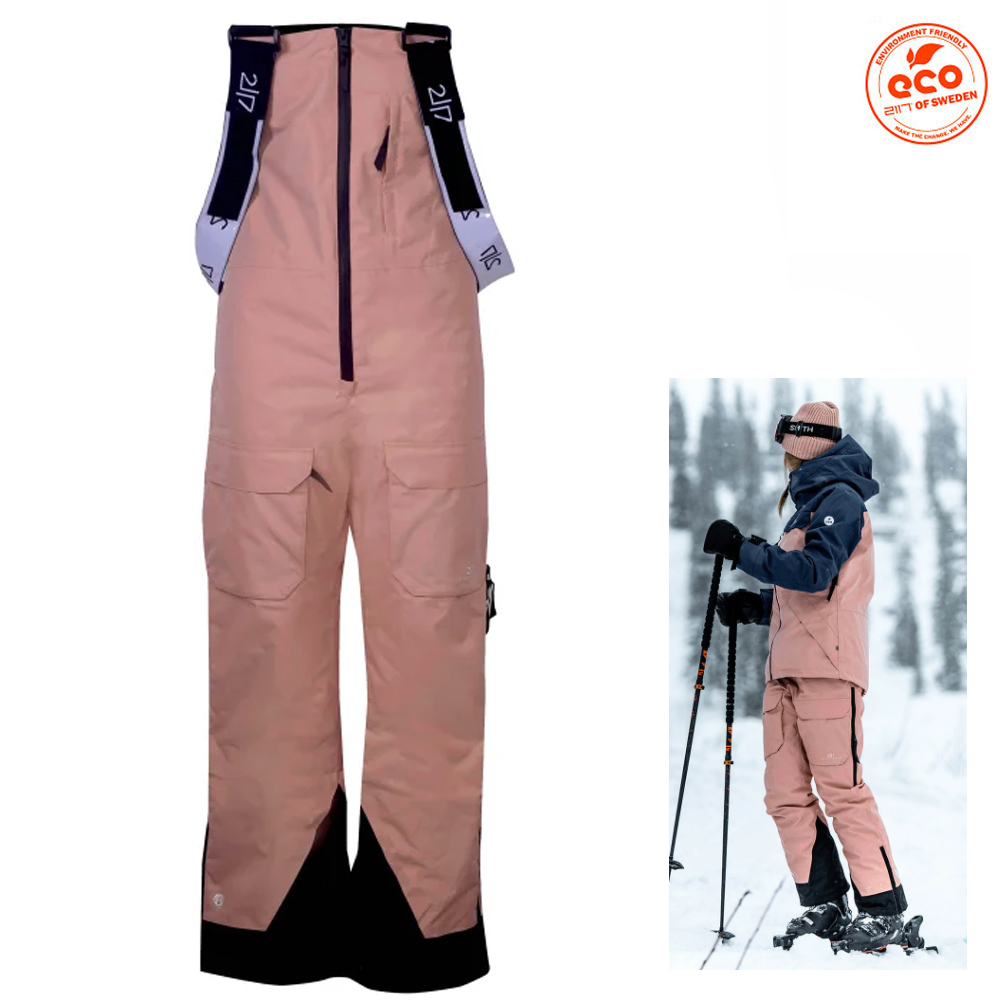 2117 of Sweden Backa Pant Bib Damen Skihose 10K wasserdicht, rose