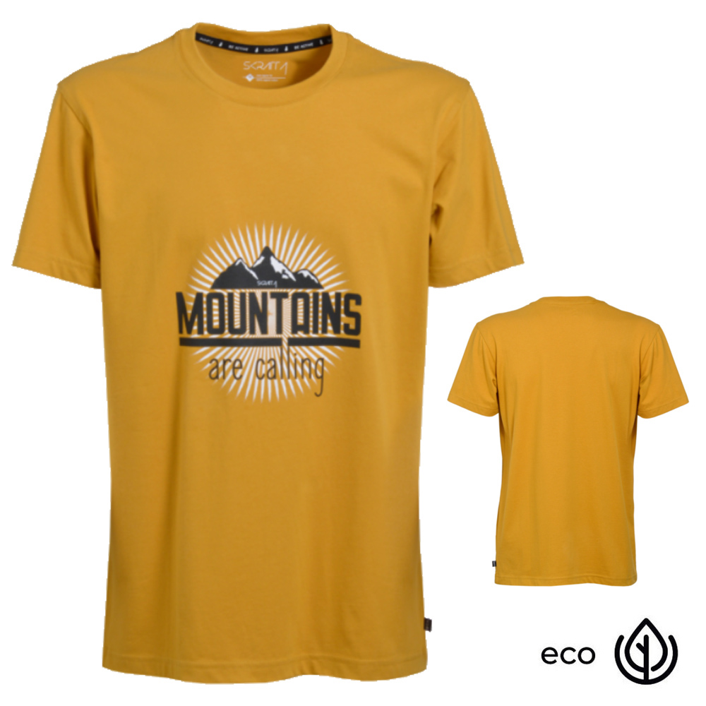 Skratta - Herren T-Shirt Bio Baumwolle Lasse Shirt, harvest gold