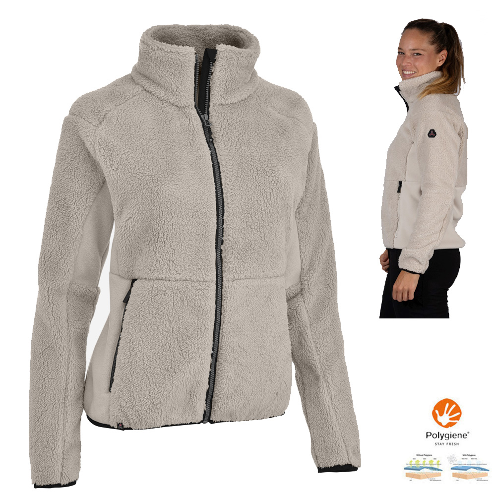 MAUL Sport Tübingen II Fleecejacke Damen – atmungsaktiv & warm, beige