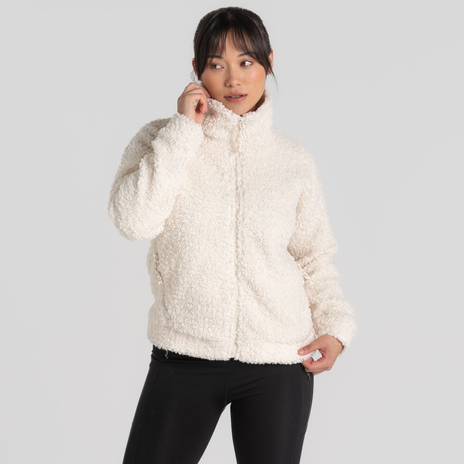 Craghoppers - Ciara Damen Sherpafleecejacke Fleecejacke, weiß
