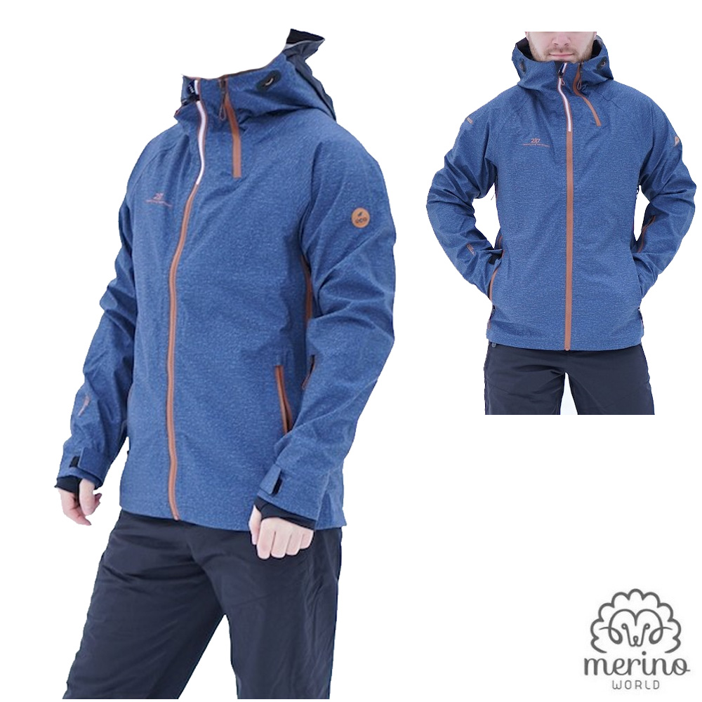 2117 of Sweden Ullvi – Herren Skijacke mit Merinowolle, navy