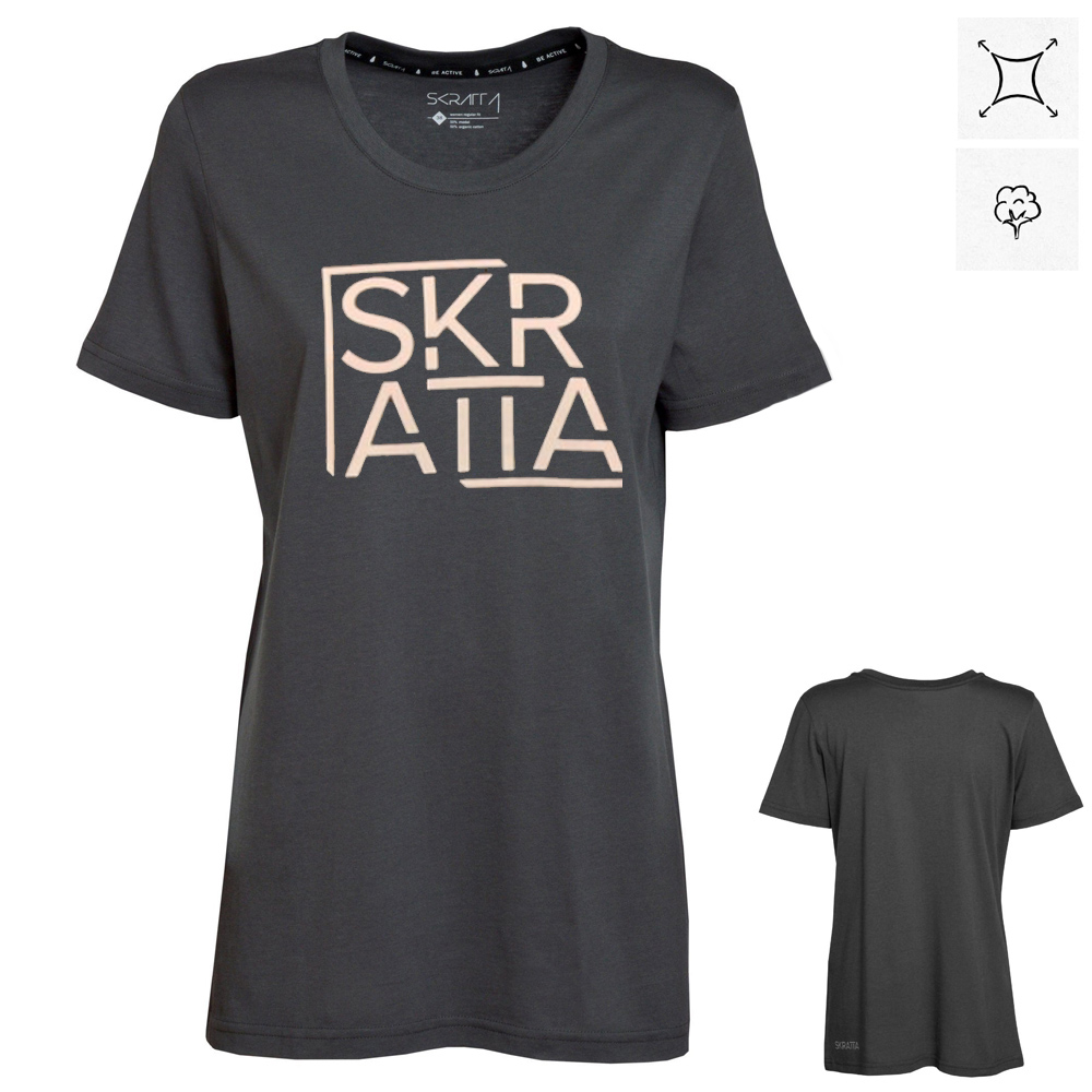 Skratta - Damen T-Shirt Modal Shirt Bio Baumwolle, blk