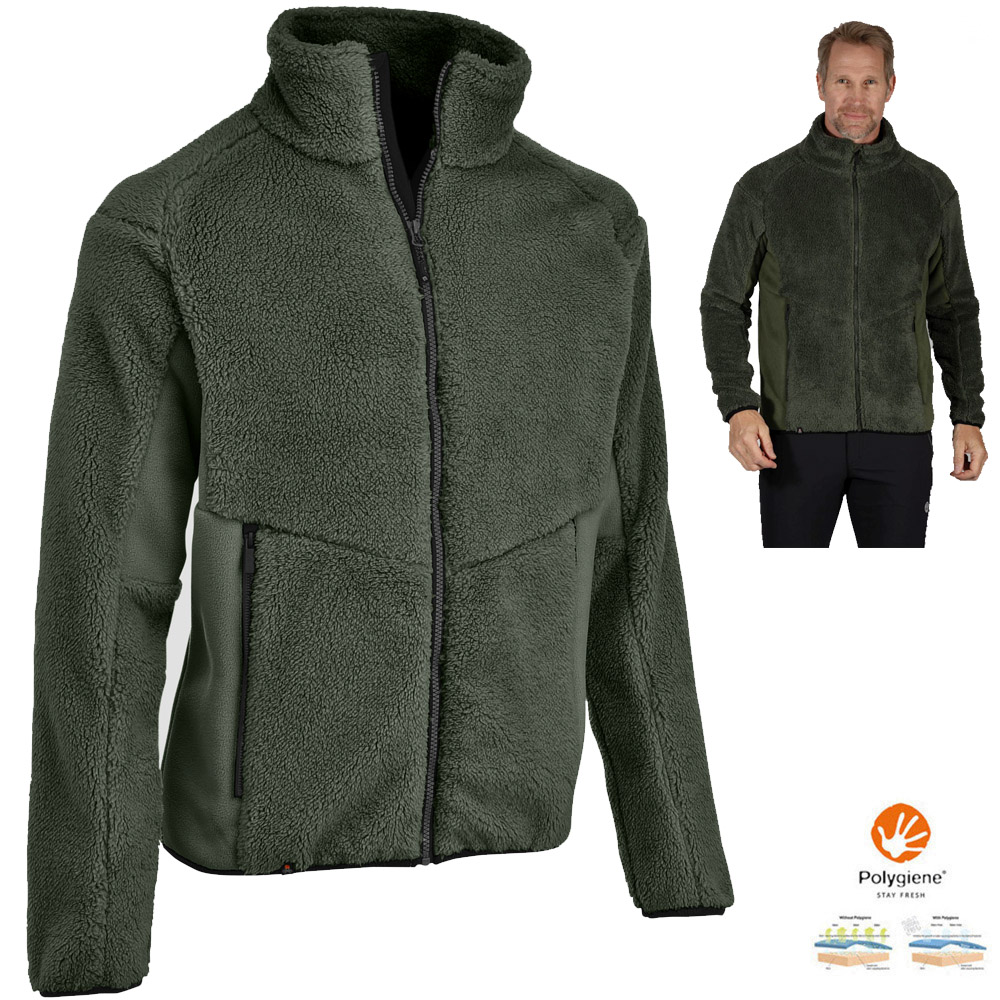 MAUL Göteborg Herren warme Fleecejacke – warm, atmungsaktiv, grün