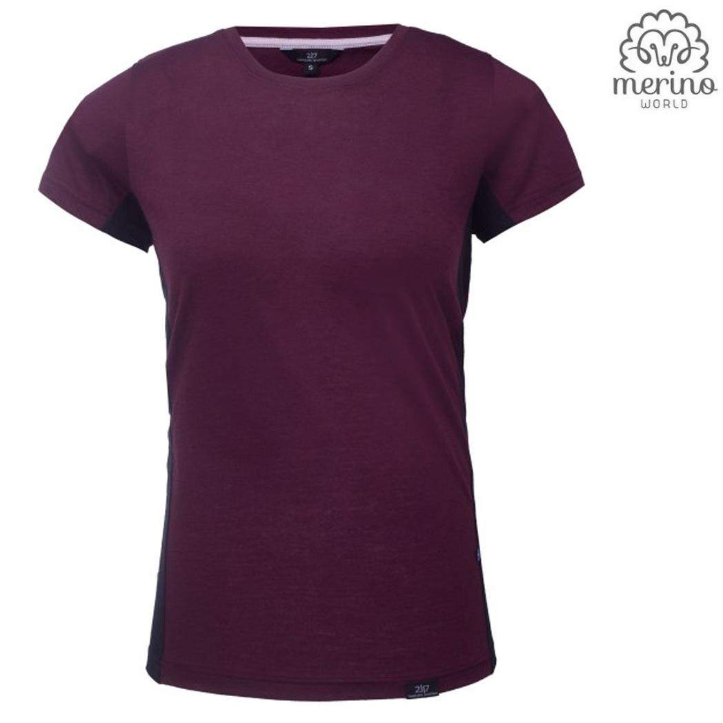 2117 of Sweden - Damen Merino T-Shirt Flarken, lila