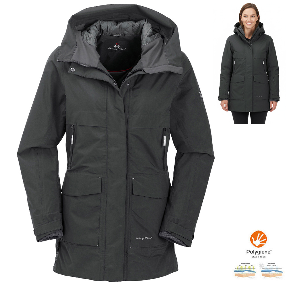 MAUL - TYRA Megatex Wintermantel Regenparka, wasserdicht &wattiert