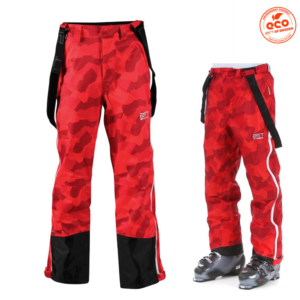2117 of Sweden LIT 3L Skihose Hardshell Herren – wasserdicht 20K, rot